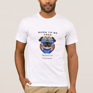 Geboren om vrij gestyled te worden om te kleden t-shirt