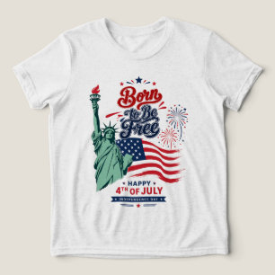 Geboren om vrij te zijn - 4 juli Onafhankelijkheid Tri-Blend Shirt