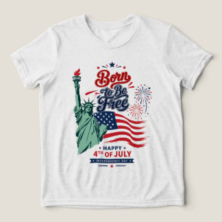 Geboren om vrij te zijn - 4 juli Onafhankelijkheid Tri-Blend Shirt