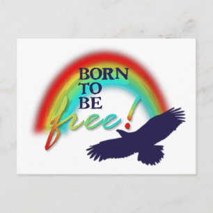 Geboren om vrij te zijn   Achtergrond transparant Briefkaart