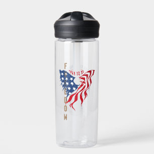 Geboren om vrij te zijn Patriottische Adelaar Waterfles