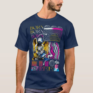 Geboren om vrije kunst te zijn Surrealistische sti T-shirt
