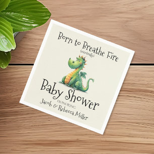 Geboren om vuur Baby shower te ademen Servet
