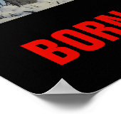 Geboren om Wild Motivatie Wolf Howling Moon te zij Poster (Hoek)