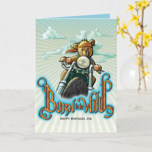 Geboren om Wild te worden Kaart (Gele Bloem)