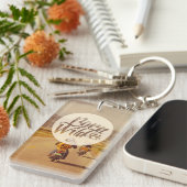 Geboren om wild te worden sleutelhanger (Voorkant Rechts)