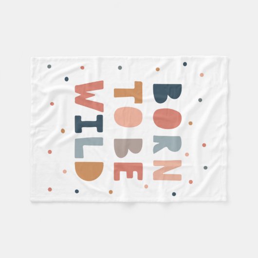 Geboren om Wild te zijn Fleece Deken (Voorkant (Horizontaal))