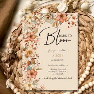 Geboren om wilde boho bloemen te laten bloeien kin kaart