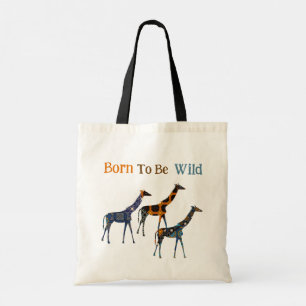 Geboren om wilde Giraffe Canvas tas te zijn