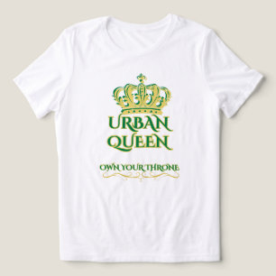 GEBOREN OM WITTE GROENE STADSGRAFIEK DAMES TE LEID Tri-Blend SHIRT
