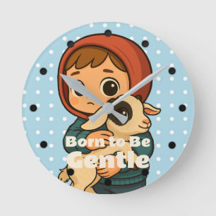 Geboren om zachtaardig te zijn met Polka Dots kind Ronde Klok