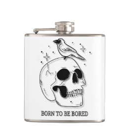 Geboren om zich te vervelen heupfles