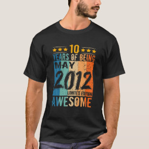 Geboren op 10 mei 2012, 10 jaar oud t-shirt