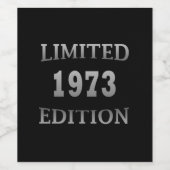 Geboren op 1973, beperkte uitgave wijn etiket (Enkel label)