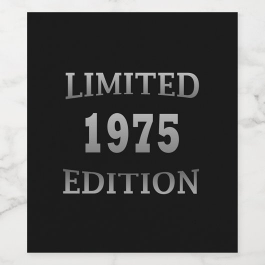 Geboren op 1975, beperkte uitgave wijn etiket (Enkel label)