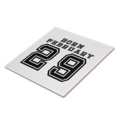 Geboren op 29 februari tegeltje (Zijkant)