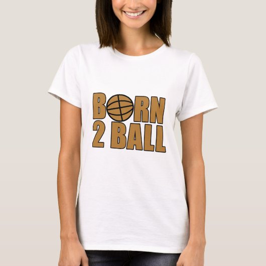 Geboren op 2 Ball T-shirt (Voorkant)