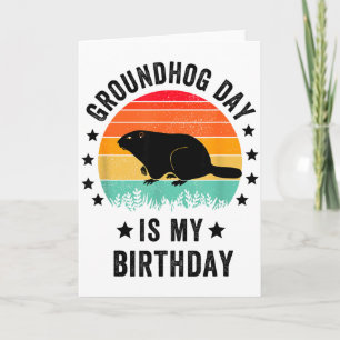 Geboren op 2 februari Groundhog Day, Woodchucks Gr Kaart