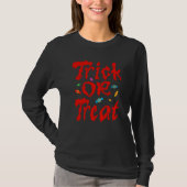 Geboren op 31 oktober Halloween Trick or treat T-shirt (Voorkant)