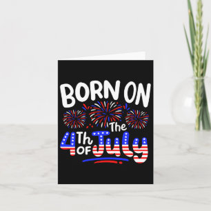 Geboren op 4 juli verjaardagsfeest USA Mannen WOM Kaart