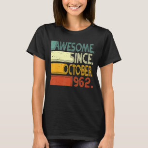 Geboren op 60e verjaardag Geweldige sinds oktober T-shirt