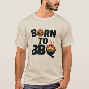 Geboren op BBQ T-shirt