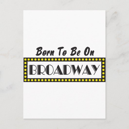 Geboren op Broadway Briefkaart (Voorkant)