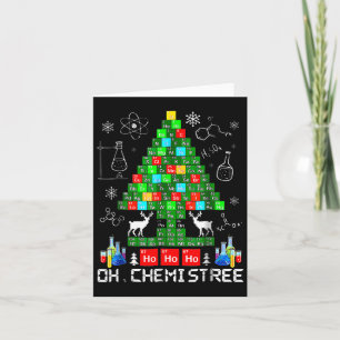 Geboren op Chemistree Funny Science Kerstboom Ch Kaart