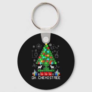 Geboren op Chemistree Funny Science Kerstboom Ch Sleutelhanger