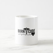 Geboren op Code Medical Coder Programmer ICD Coder Koffiemok (Center)