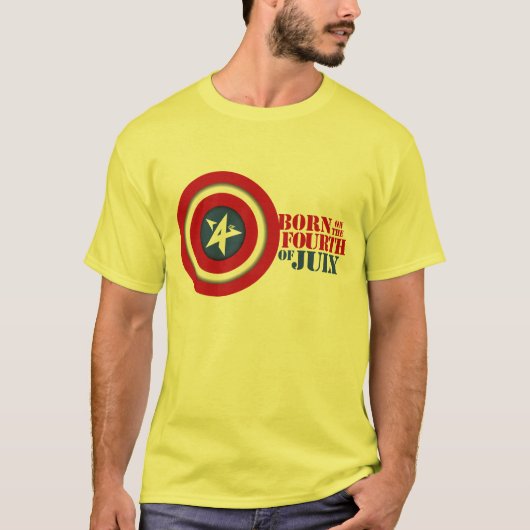 geboren op de vierde dag van de maand juli t-shirt (Voorkant)
