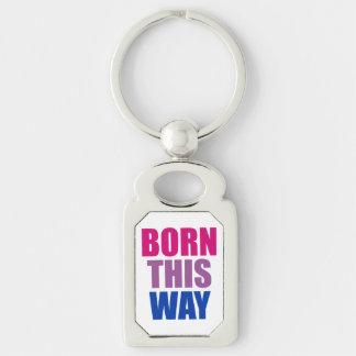 Geboren op deze manier Biseksuele Bi Pride LGBTQ Sleutelhanger