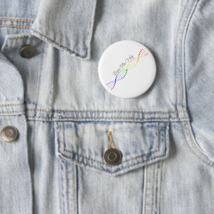 Geboren op deze manier LGBTQ trots DNA Regenboog G Ronde Button 5,7 Cm