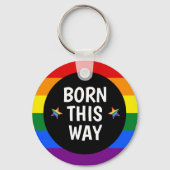 Geboren op deze manier Pride Sleutelhanger (Voorkant)