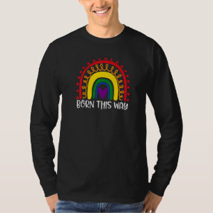 Geboren op deze manier Rainbow Gay Lesbians Transg T-shirt