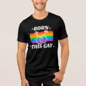 Geboren op deze regenboog Mars Tri-Blend Shirt (Voorkant)