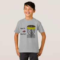 Geboren op Disc Golf jeugdt-shirt