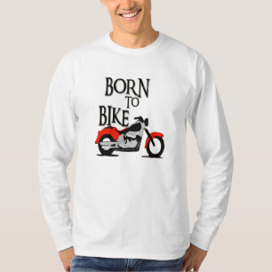 Geboren op fiets t-shirt
