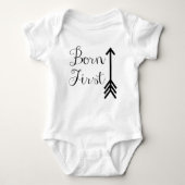 Geboren op First Twin Bodysuit (Voorkant)
