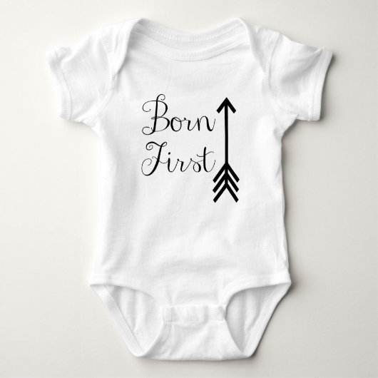 Geboren op First Twin Bodysuit (Voorkant)