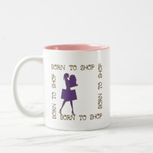 Geboren op Funny Mugs Tweekleurige Koffiemok