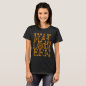 Geboren op Halloween Spider Cob Web Scary Spooky T T-shirt (Voorkant volledig)
