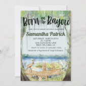 Geboren op het Bayou Swamp Baby shower Invitation Kaart (Voorkant)