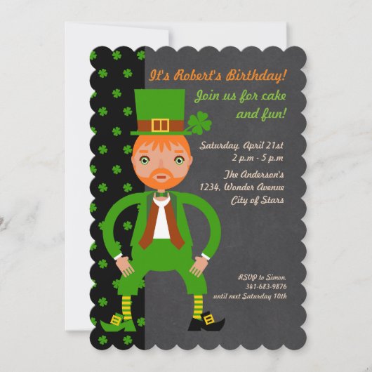Geboren op Irish kind Kaart (Voorkant)