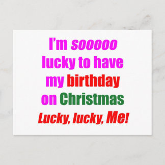 Geboren op kerstmis feestdagenkaart