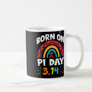 Geboren op pi dag verjaardag 2025 regenboog pi dag koffiemok