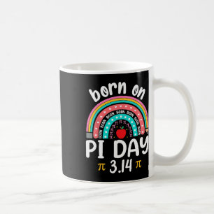Geboren op Pi Dag Verjaardag Happy Pi Dag Wiskunde Koffiemok