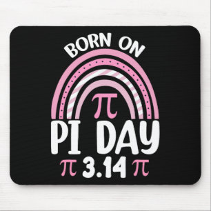 Geboren op Pi Dag Verjaardag Happy Pi Dag Wiskunde Muismat