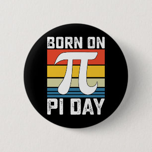 Geboren Op Pi Dag Verjaardag Wiskunde Ronde Button 5,7 Cm