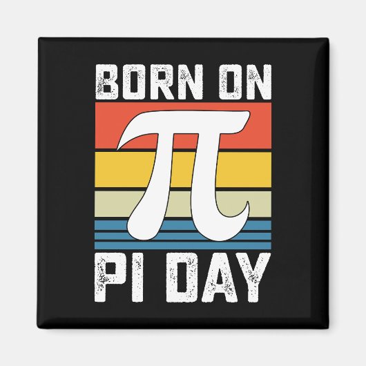 Geboren op Pi Day Birthday Wiskunde Mathematics Magneet (Voorkant)